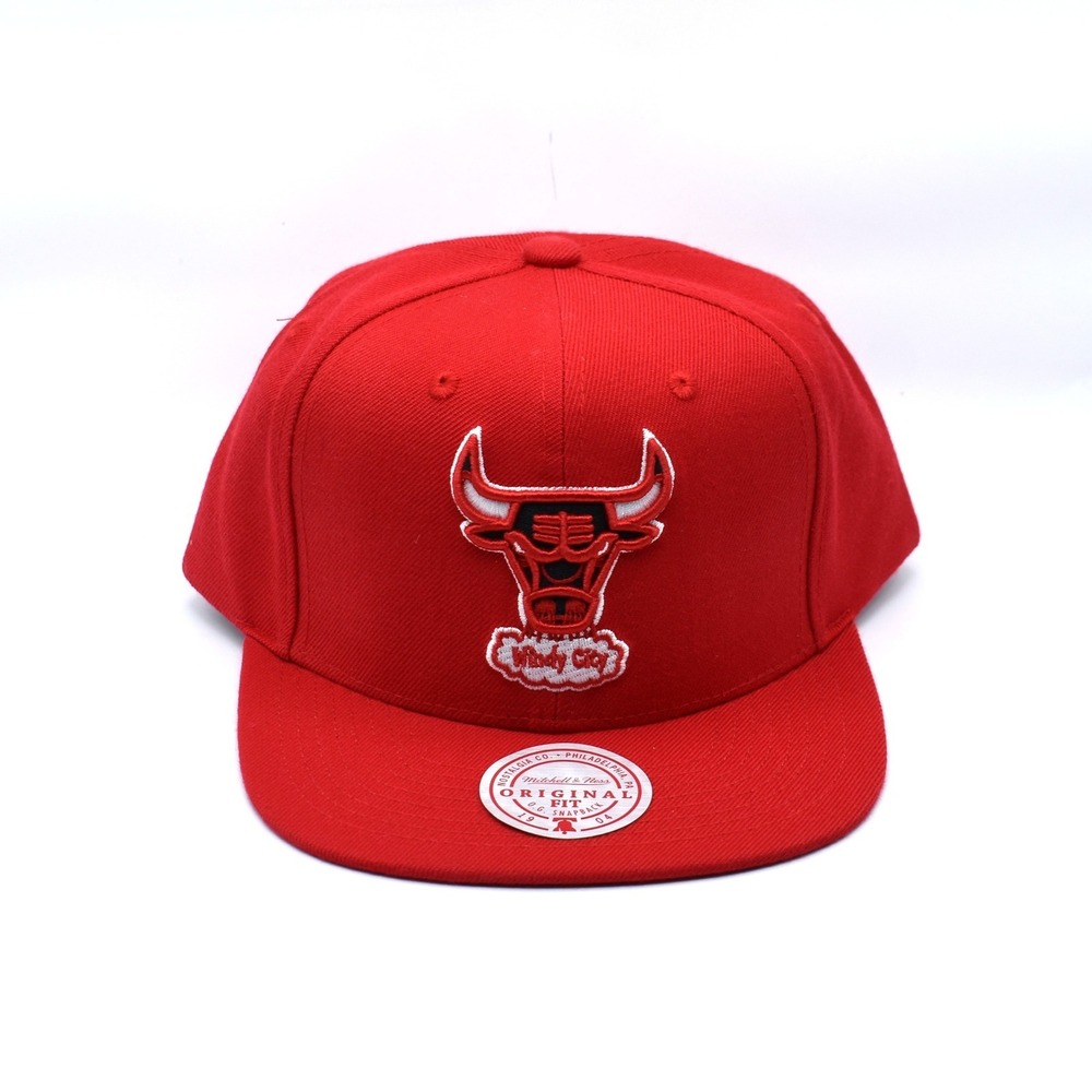 Mitchell & Ness Chicago Bulls Hardwood Classics Ground 2.0 Snapback Hat Cap Red